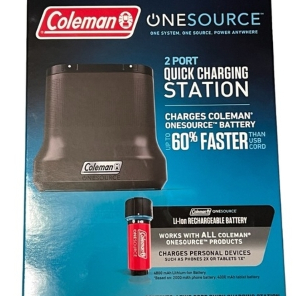 Coleman OneSource Dual Port Charger - Black and Red